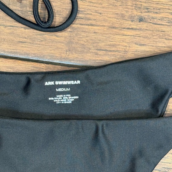 ARK Swimwear Black Bandeau Bikini Set top/bottom size Medium - Picture 2 of 9